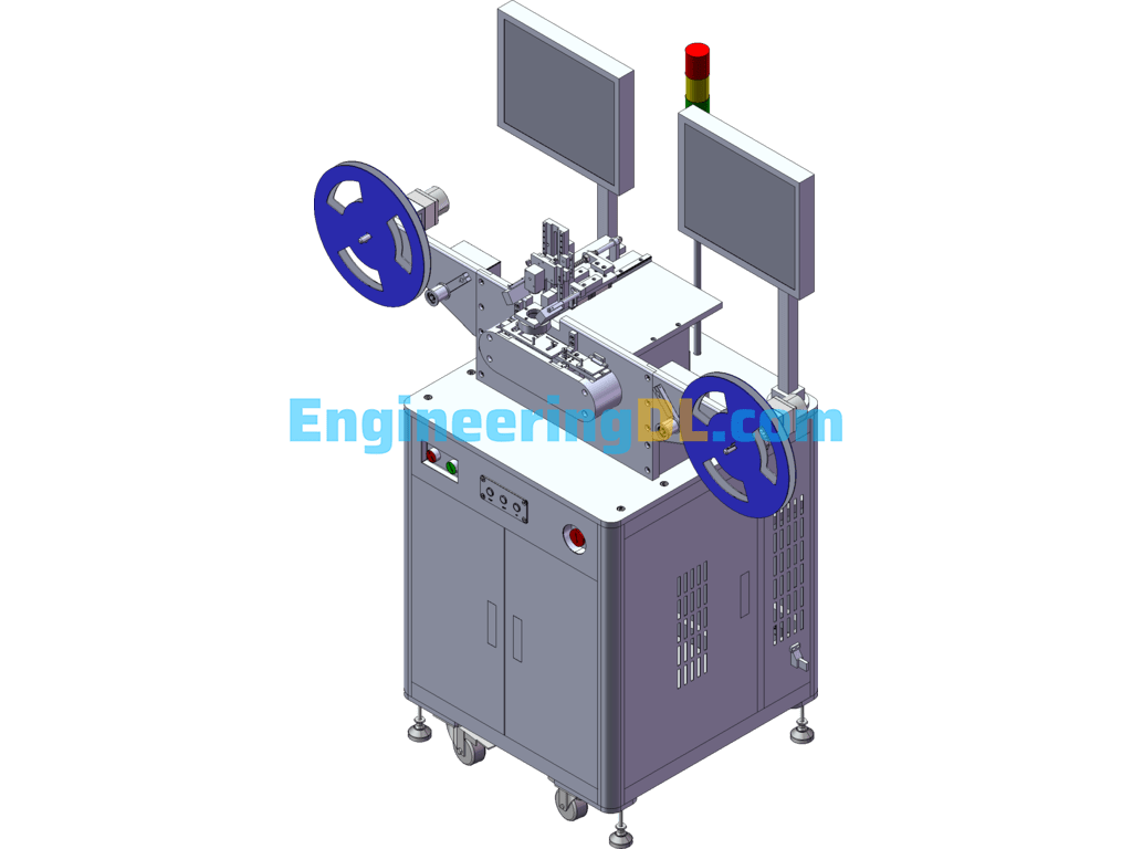 Microelectronic Product Inspection Equipment (Braided Tape Down Inspection) SolidWorks Free Download