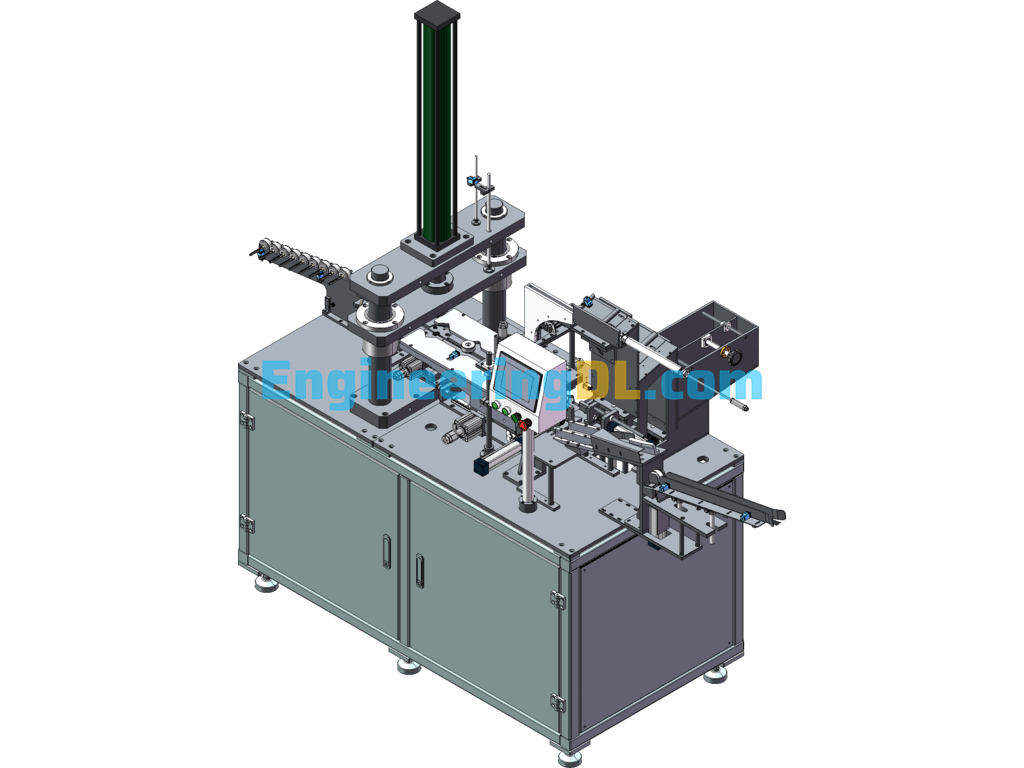 Micro-Motor Shaft-In Equipment (Rotor Automatic Shaft-Through Riveting Machine) SolidWorks, AutoCAD, 3D Exported Free Download