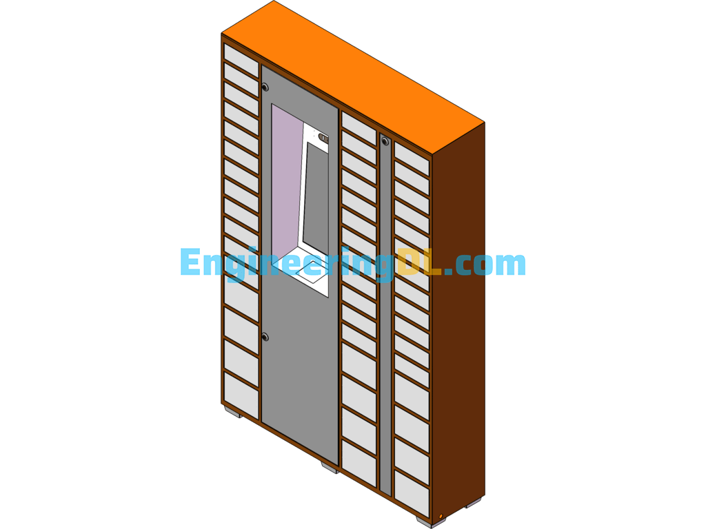 Courier Storage Cabinets SolidWorks, 3D Exported Free Download