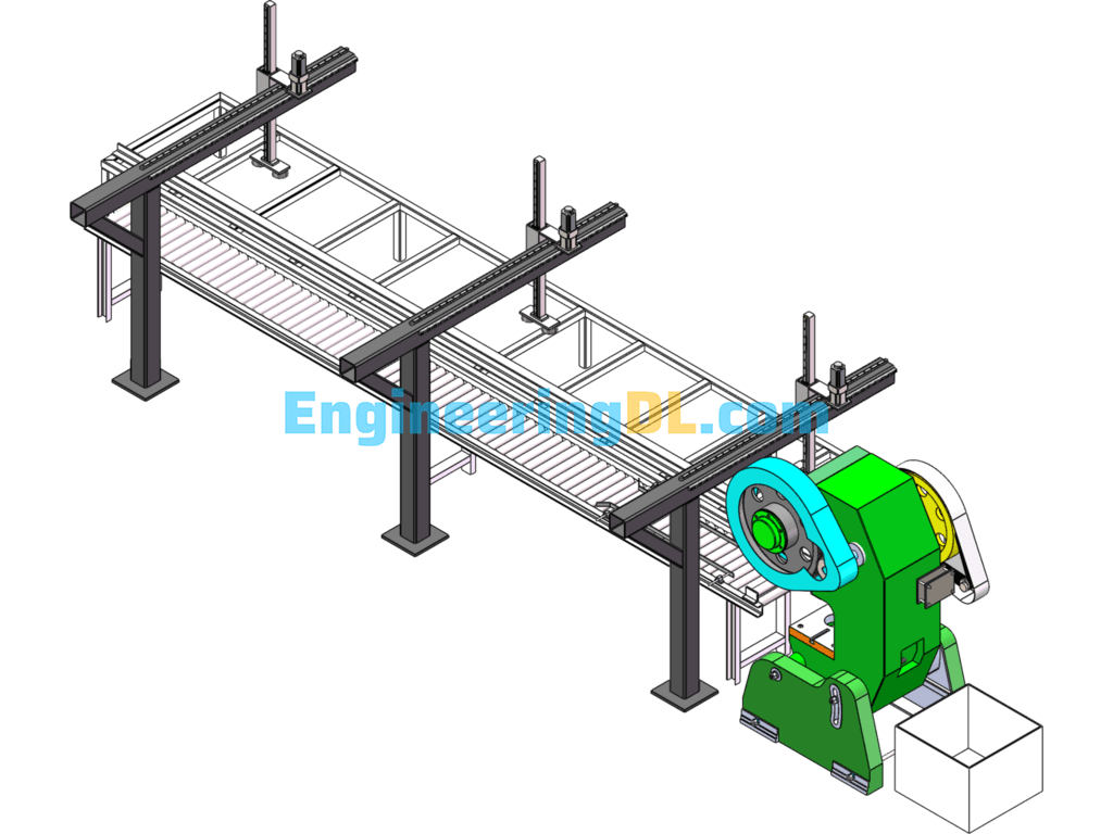 Fast Punching Integrated Machine SolidWorks, 3D Exported Free Download