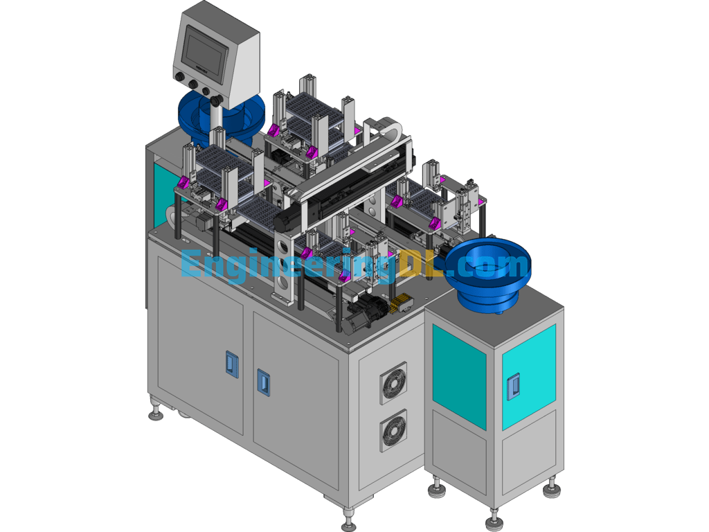 Fast Material Pendulum Machine AutoCAD, 3D Exported Free Download