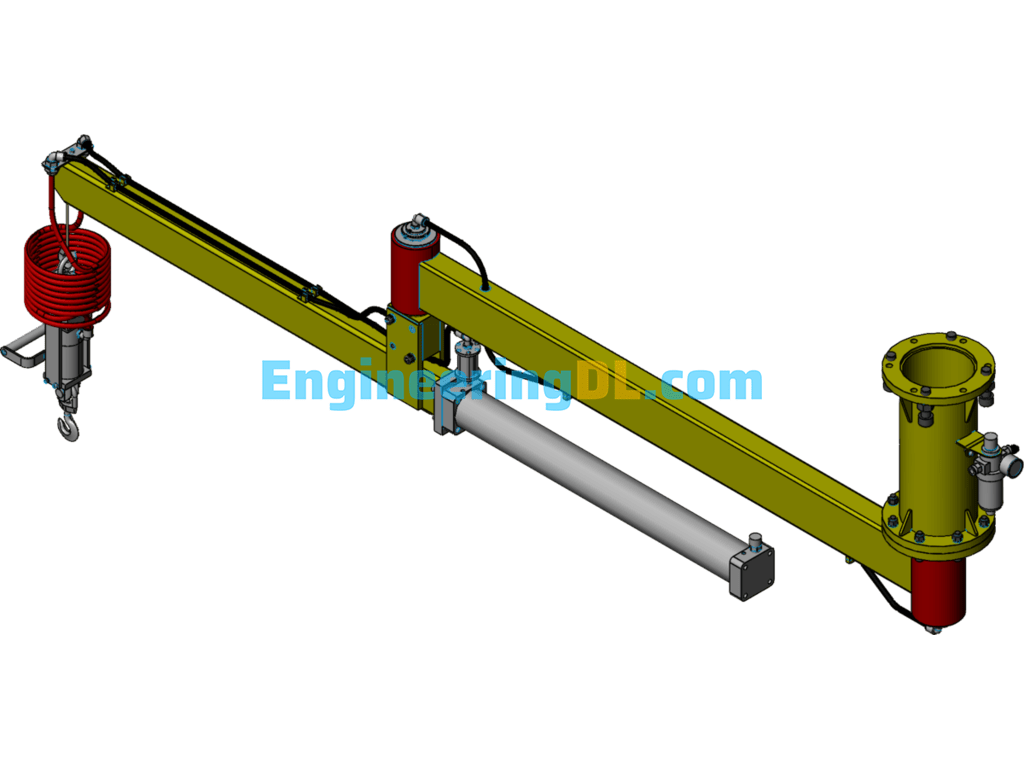 Suspended Flexible Cable-Assisted Manipulator SolidWorks, 3D Exported Free Download