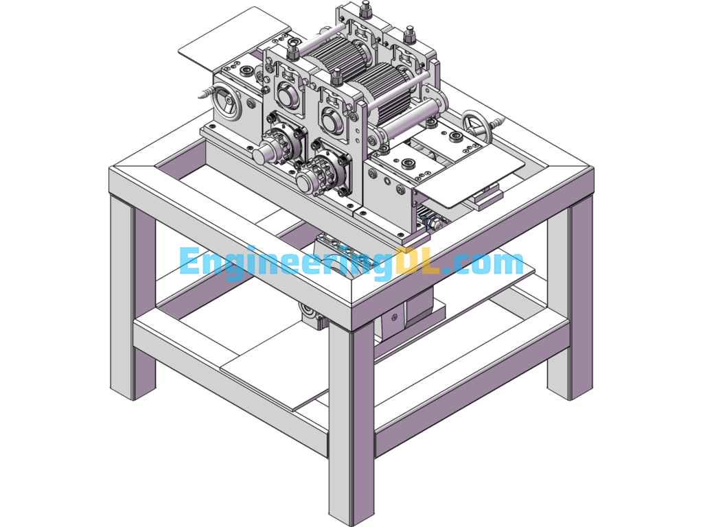 Roll Forming Machine 3d Model SolidWorks, 3D Exported Free Download