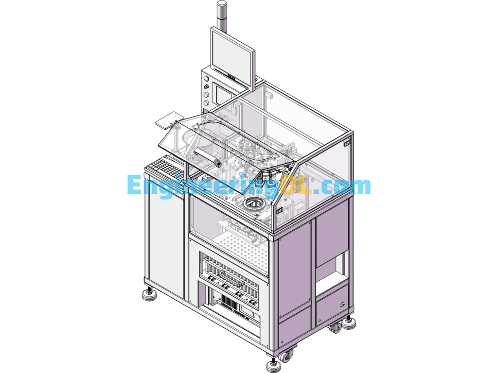 Mature Automatic LED Spectroscopy Machine SolidWorks, 3D Exported Free Download