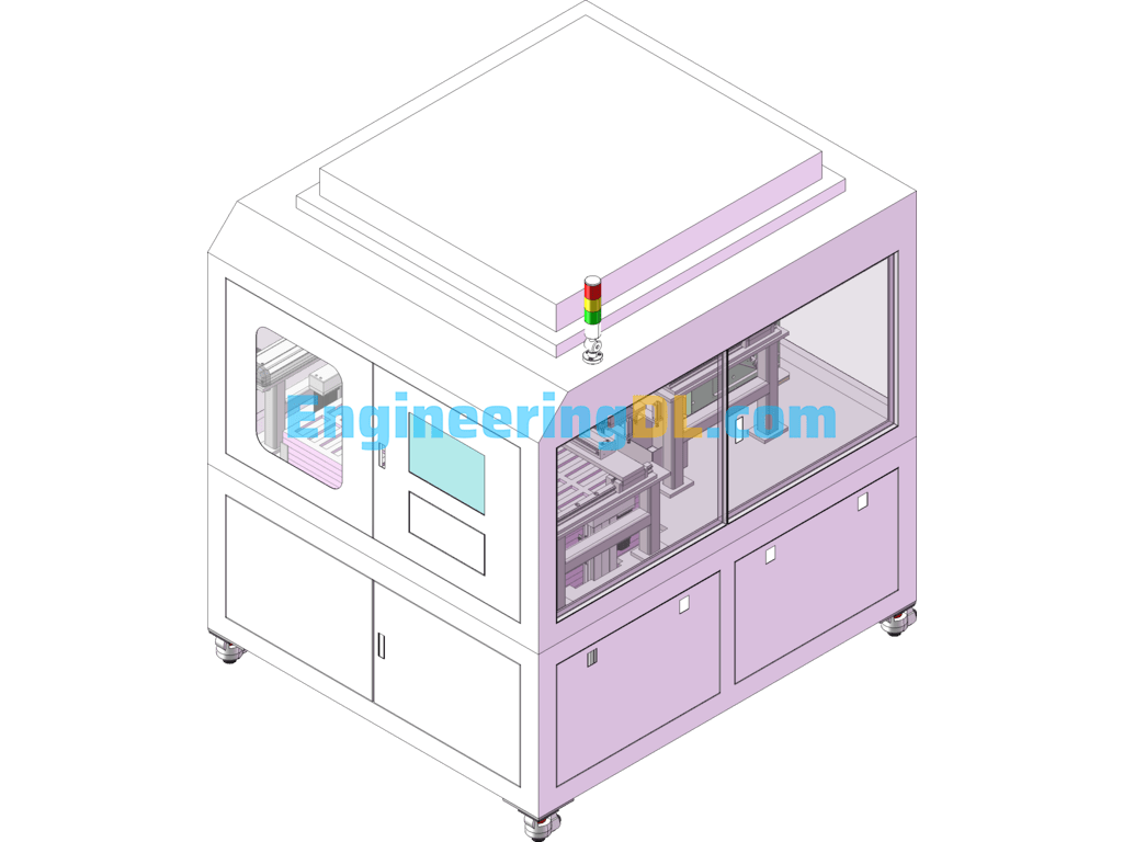 Mature Automated C-Board Laminating Machine SolidWorks, 3D Exported Free Download