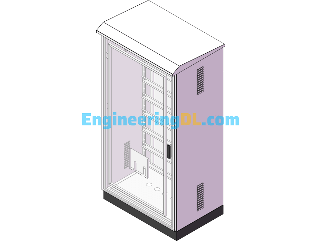 Outdoor Electrical Cabinet 1800X900X600. SolidWorks Free Download