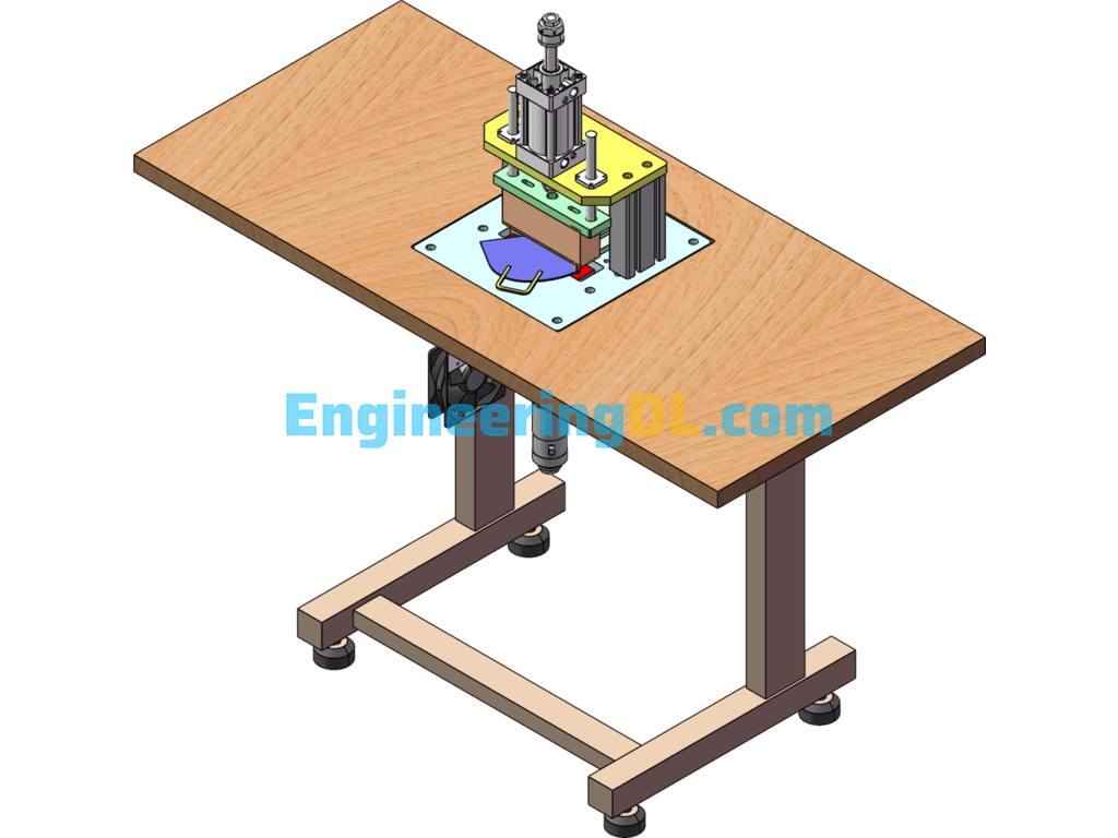 Manual N95 Sealing Machine SolidWorks, 3D Exported Free Download