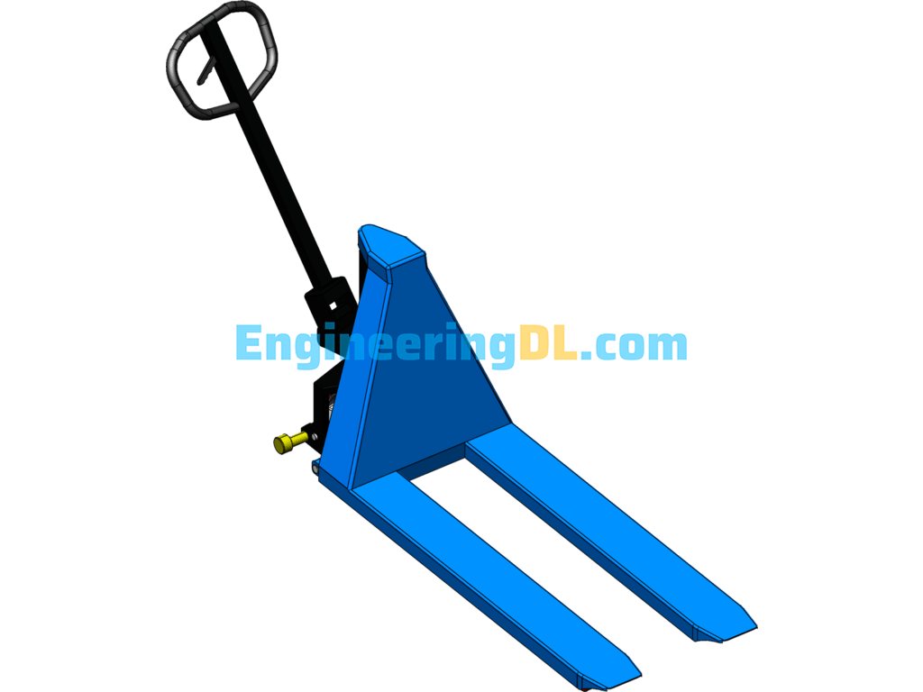 Manual Forklift (Pallet Truck) SolidWorks, 3D Exported Free Download