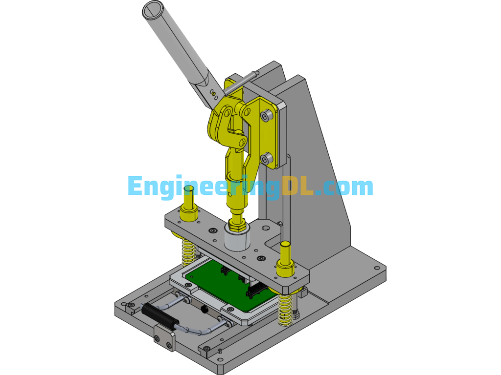Manual Punching Press SolidWorks, 3D Exported Free Download