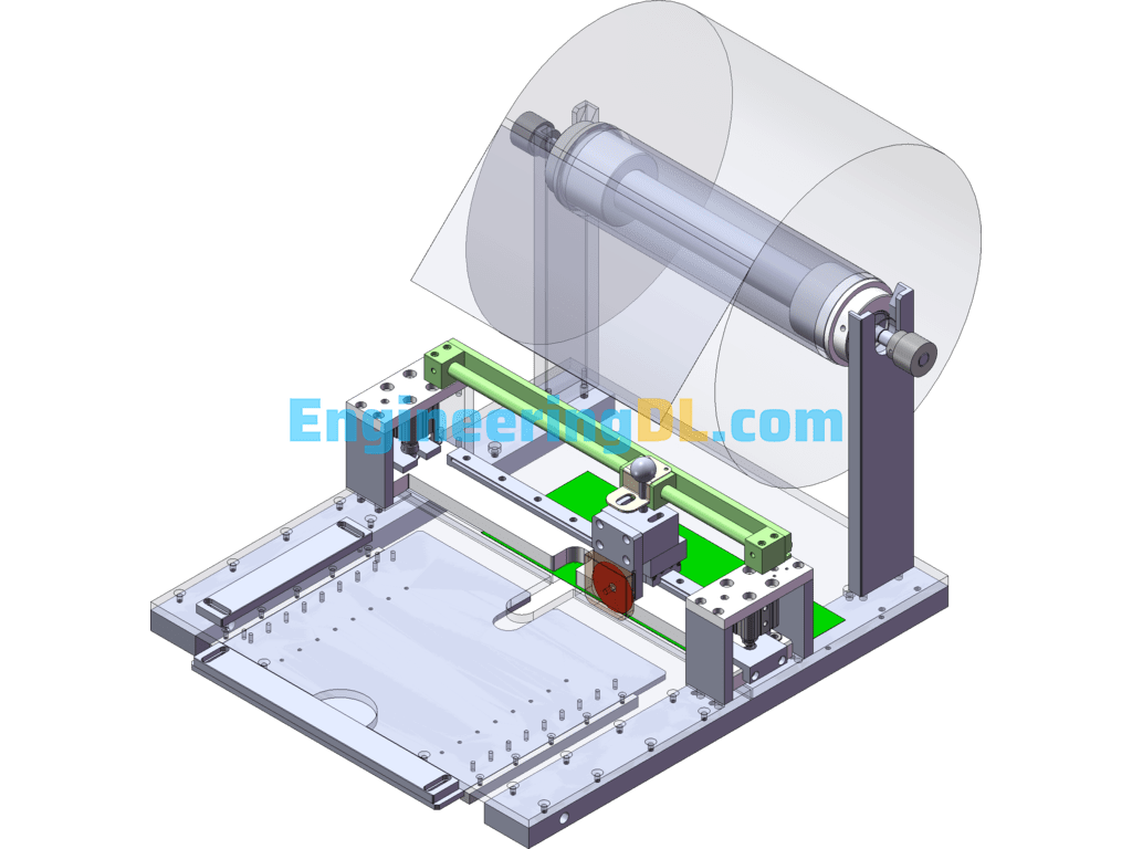 Manual Cutting Device SolidWorks, 3D Exported Free Download