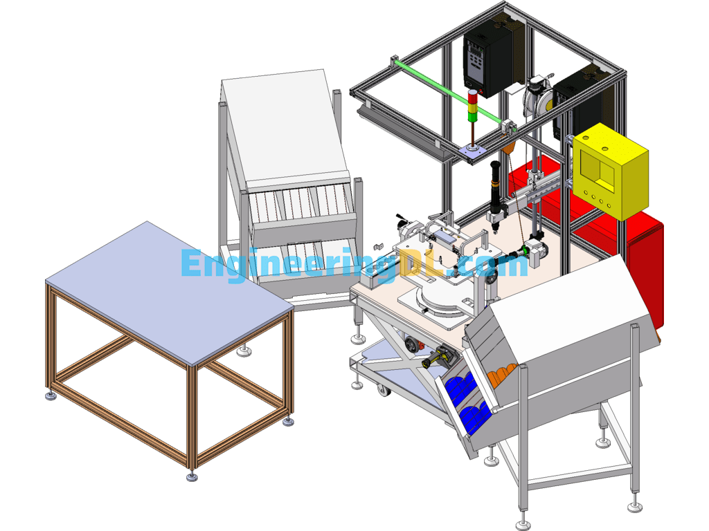 Handheld Automatic Scanning And Punching Screw Machine SolidWorks, 3D Exported Free Download