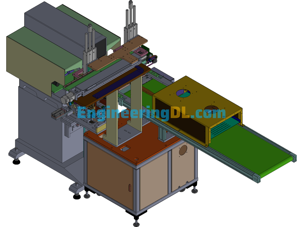 Cell Phone Side Pad Printing Machine 3D Exported Free Download