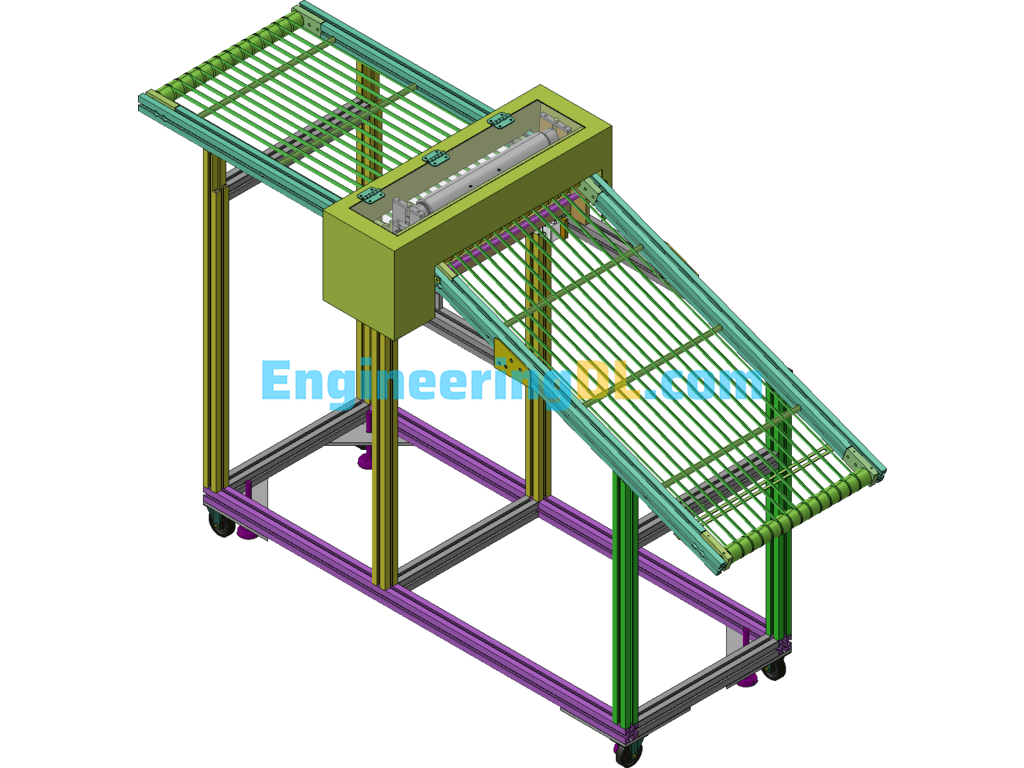 3D Drawing + Engineering Drawing + BOM List Of Cell Phone Guide Plate Dusting And Wrapping Machine SolidWorks, 3D Exported Free Download