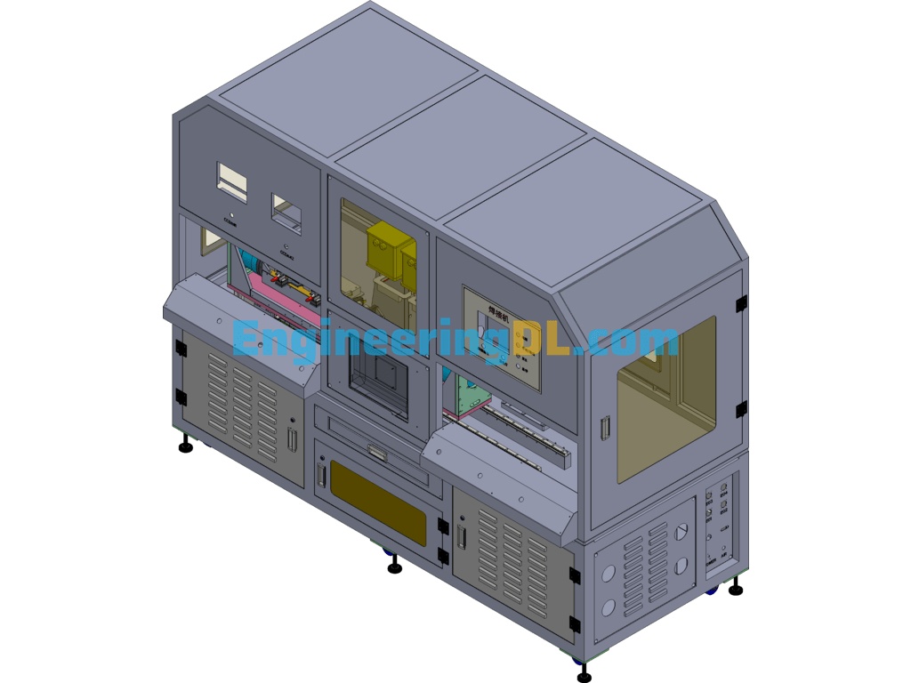 Cell Phone Soldering Machine (CreoProE), 3D Exported Free Download