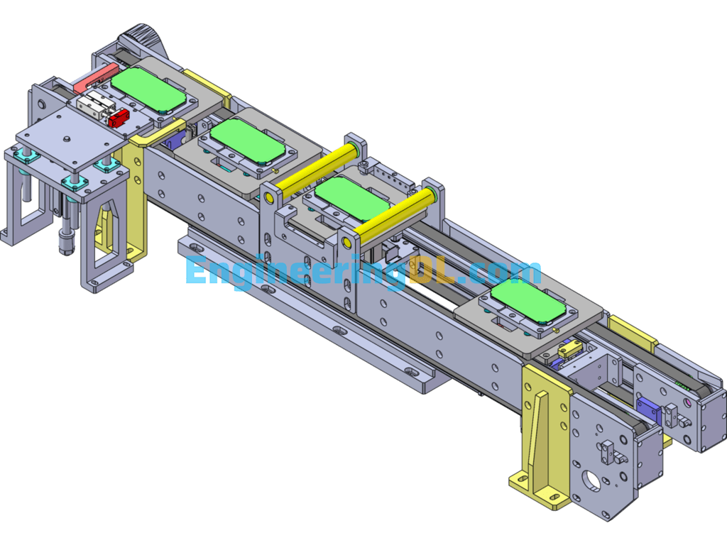 Cell Phone Film Conveyor Model SolidWorks, 3D Exported Free Download