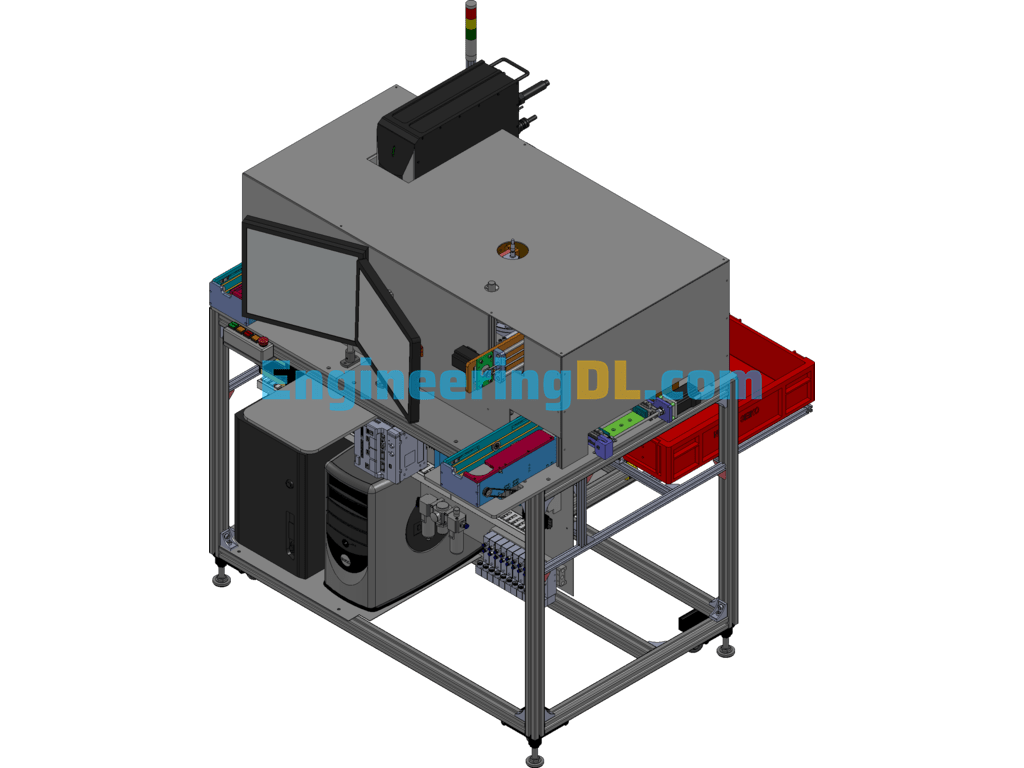 Marking Visual Inspection All-In-One Machine SolidWorks, 3D Exported Free Download