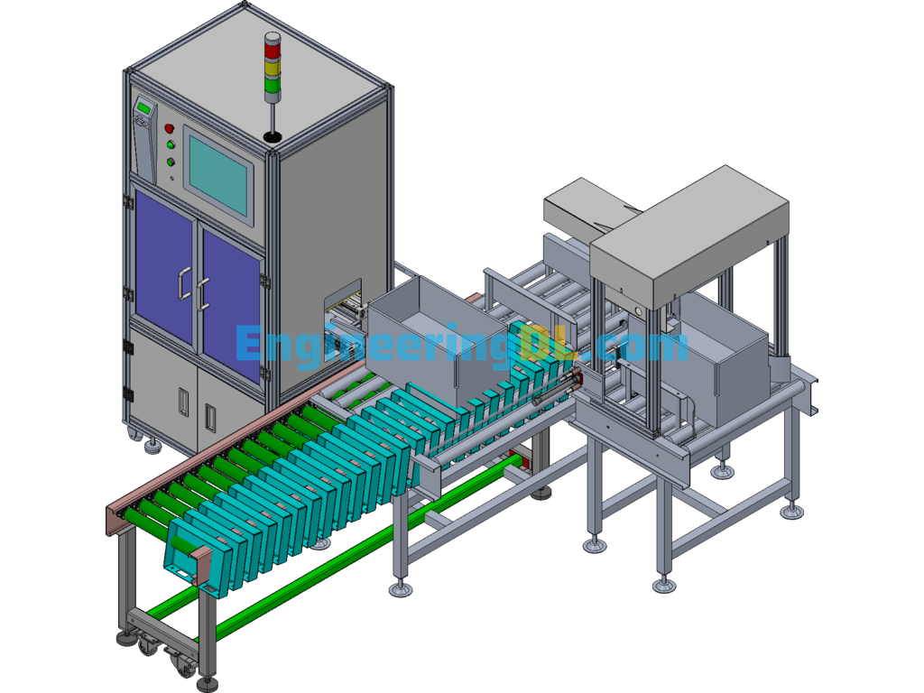 Marking And Labeling Sweeping Machine Assembly Non-Standard Equipment Complete Drawings 3D Exported Free Download