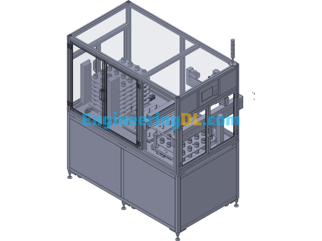 Pallet Automatic Transplant Loading Machine (For Round Aluminum Parts) 3D Exported Free Download