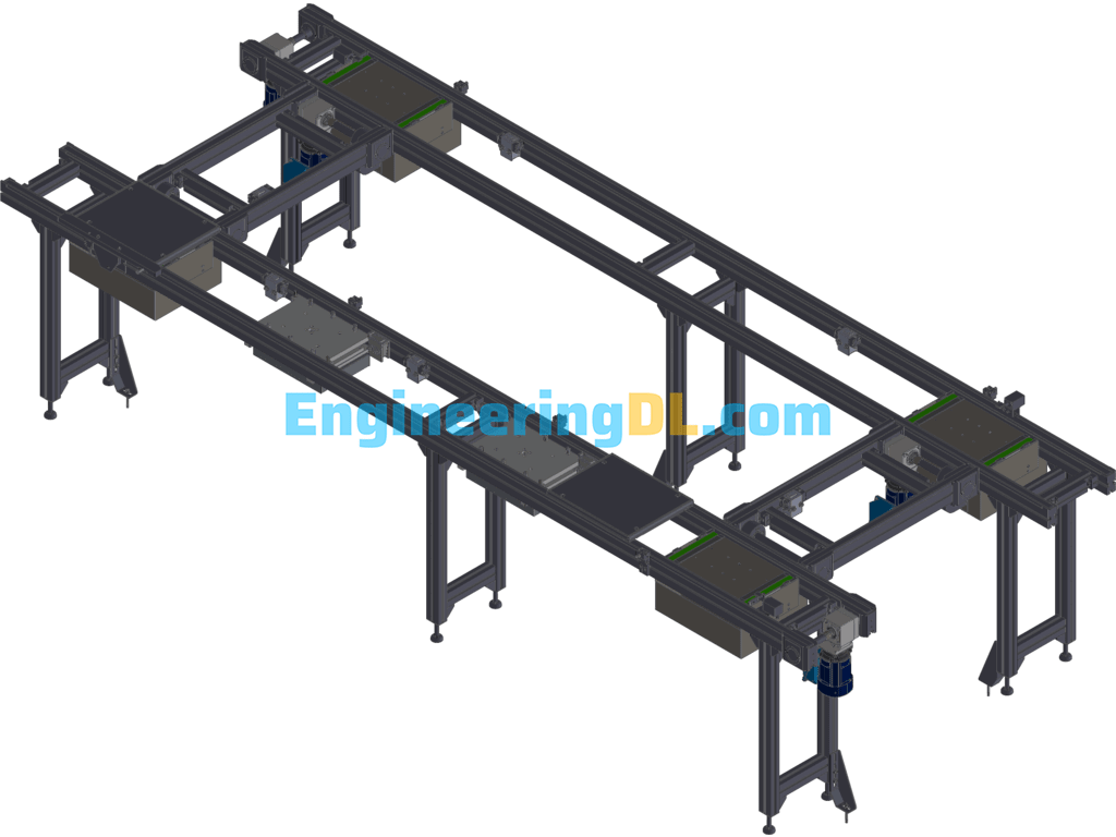 Pallet Conveyor-Conveyor Line 3D Exported Free Download