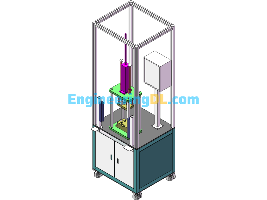 3D Drawing Of Pipe Flaring Hydraulic Press (With Detailed Engineering Drawings) SolidWorks Free Download