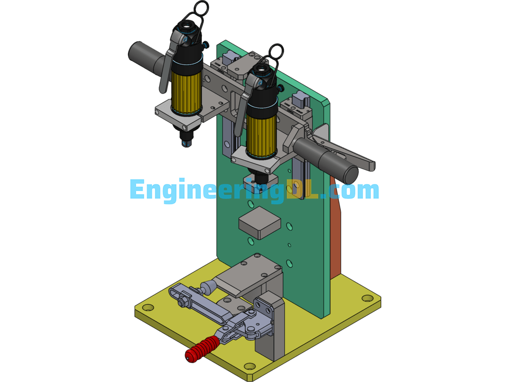 Torque Gun Double Bolt Loosening Solution SolidWorks, 3D Exported Free Download