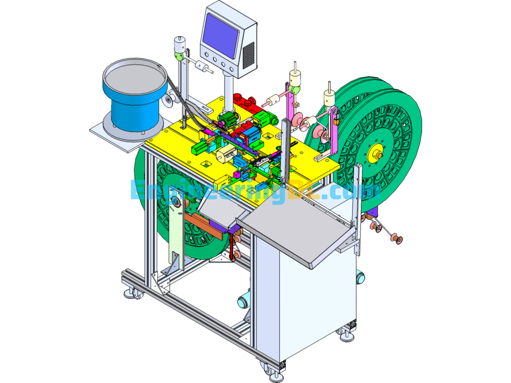 Mass Production: Automatic Machine For Inserting Terminals SolidWorks, 3D Exported Free Download