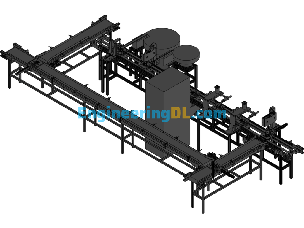 Batch Production Machine Line, Automatic Machinery And Equipment Assembly Line SolidWorks Free Download