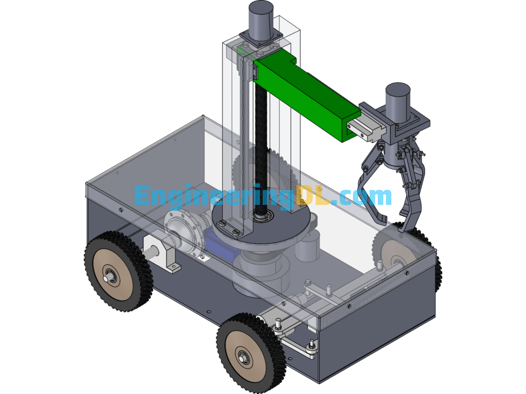 Gripping Cart Model SolidWorks Free Download