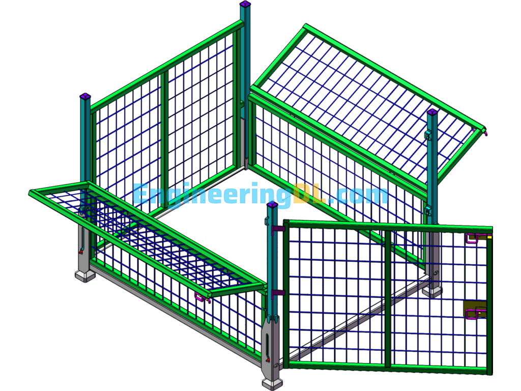 Folding Storage Cage SolidWorks Free Download