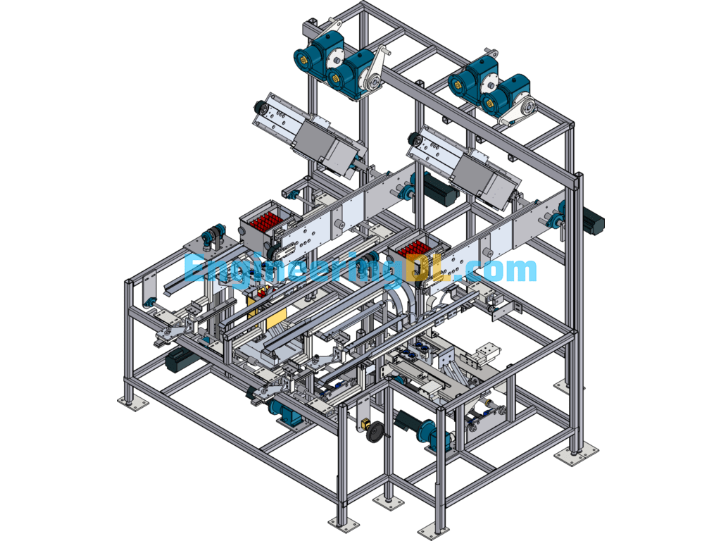 Folding Packaging Machine SolidWorks, 3D Exported Free Download