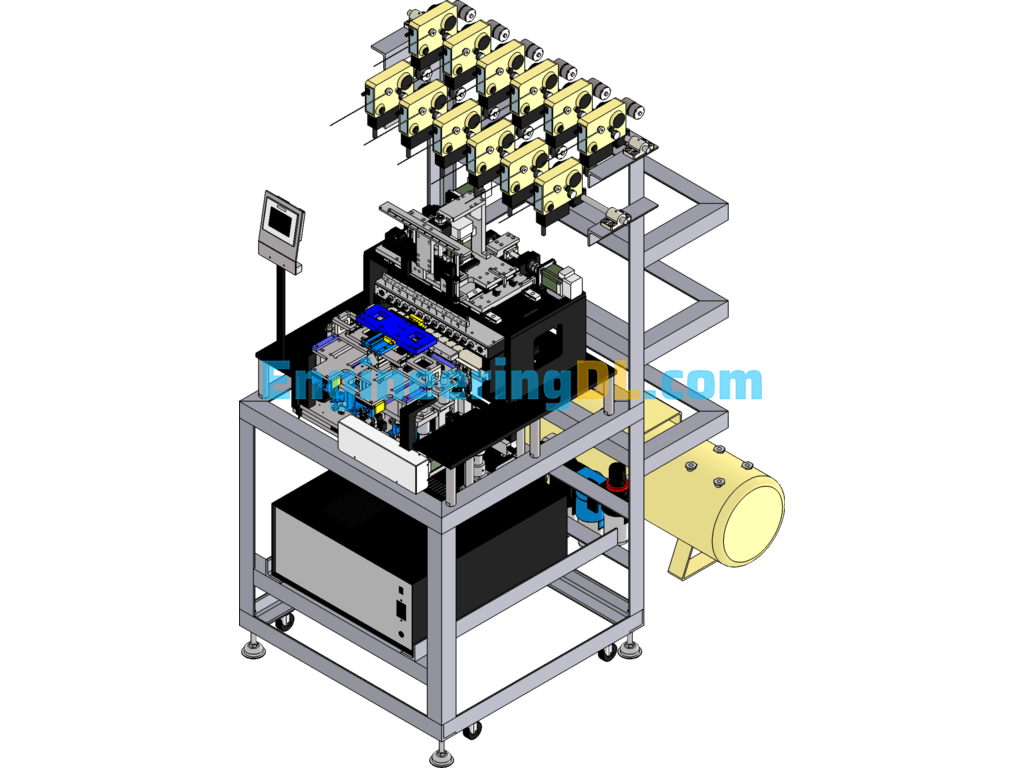 Throwing Winding Machine SolidWorks, 3D Exported Free Download