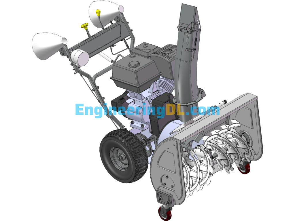 Snow Throwing Snow Plow Manual Snow Removal Vehicle SolidWorks Free Download