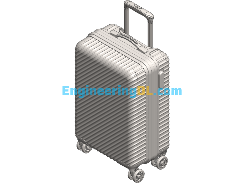 Trolley Luggage Luggage Design SolidWorks, 3D Exported Free Download