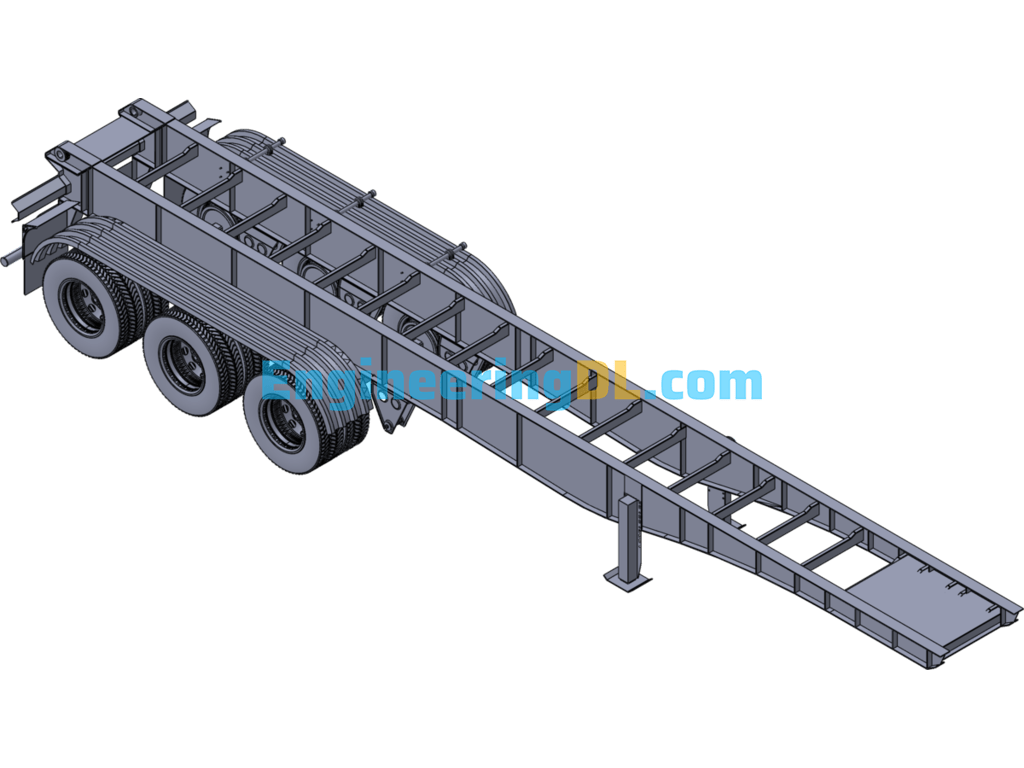 Trailer Drawing SolidWorks, 3D Exported Free Download