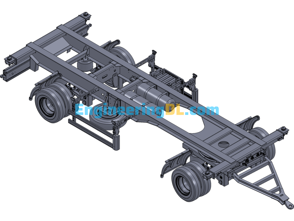 Trailer Chassis SolidWorks, 3D Exported Free Download