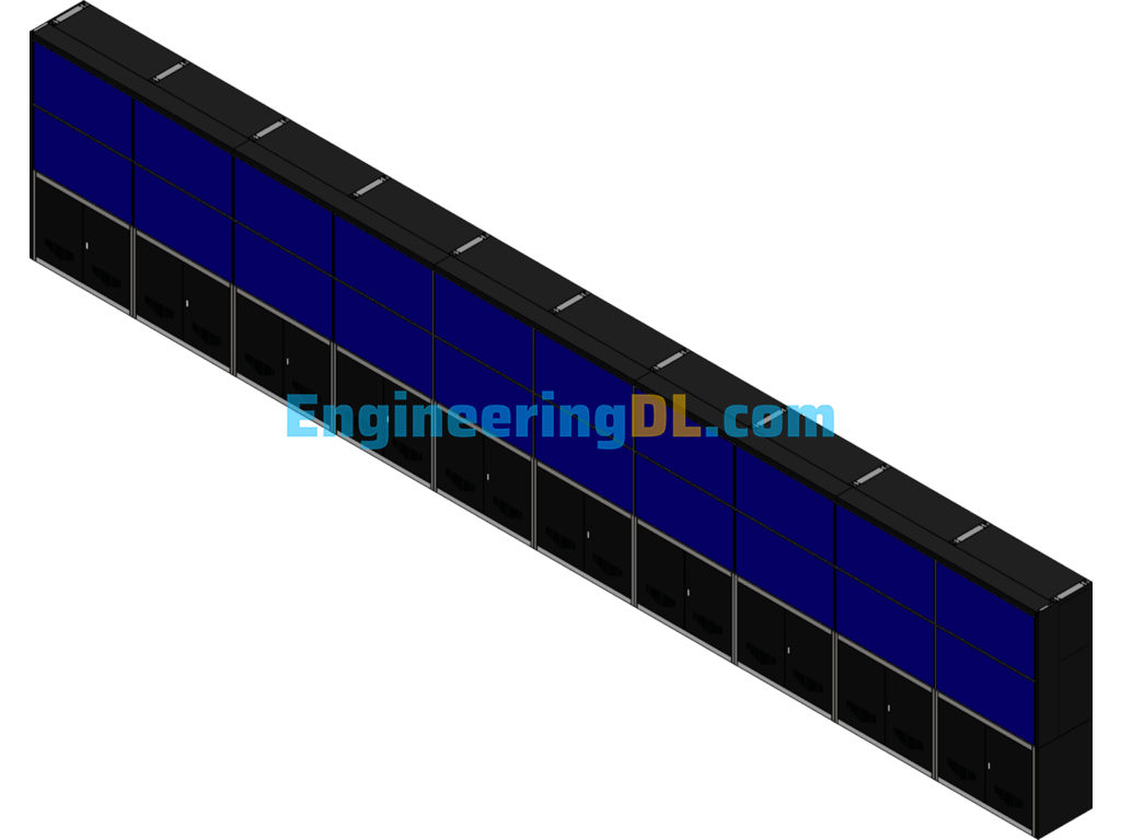 Splicing Type Electric Wall Frame SolidWorks, 3D Exported Free Download