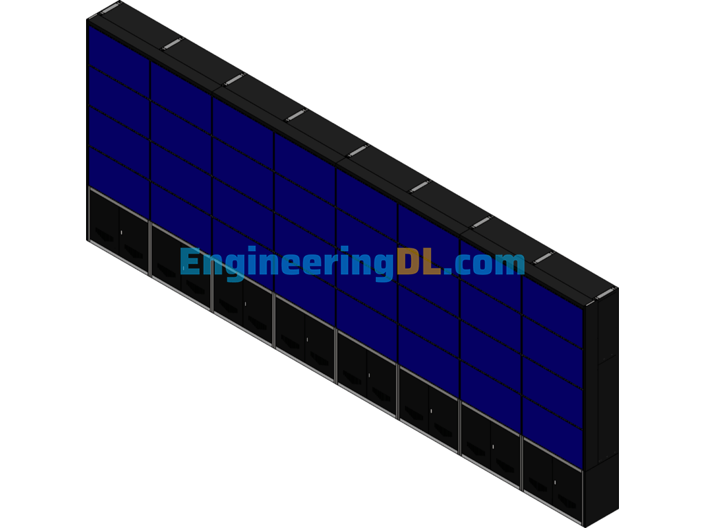 Splicing Type Electric Wall Frame SolidWorks, 3D Exported Free Download