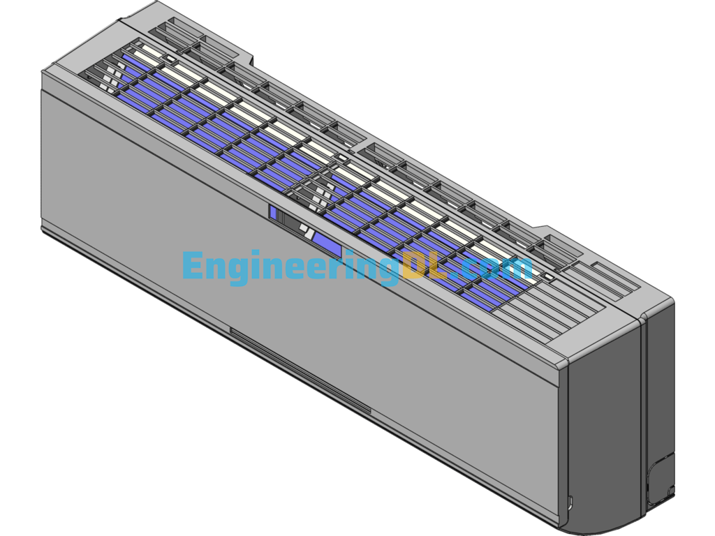 Internal Structure Of Hanging Unit Air Conditioner SolidWorks, 3D Exported Free Download