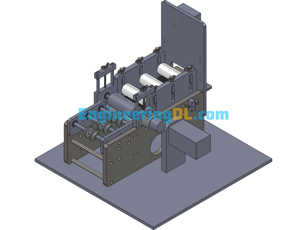 Extruder Plastic Hose Cutting Machine SolidWorks, 3D Exported Free Download