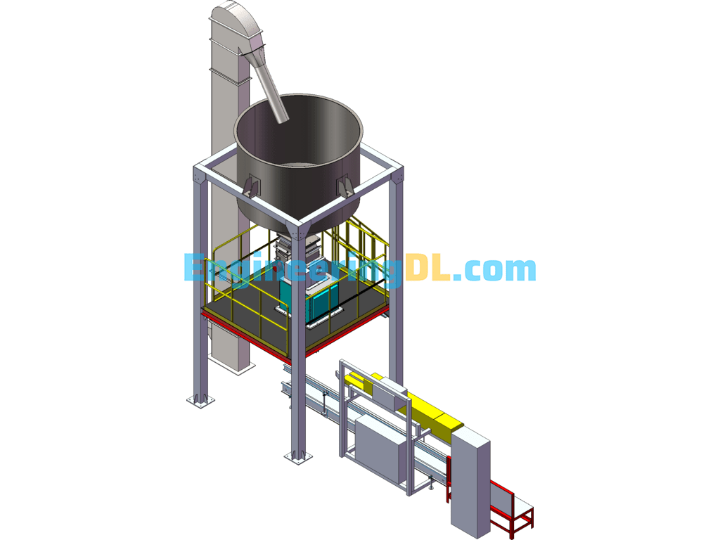 Vibration Packaging Machine (Already Used In Production) SolidWorks, AutoCAD, 3D Exported Free Download