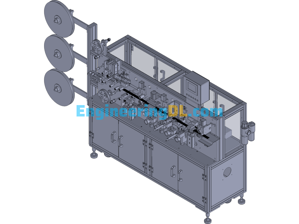 Wire Dividing And Aluminum Foil Taping Machine 3D Exported Free Download