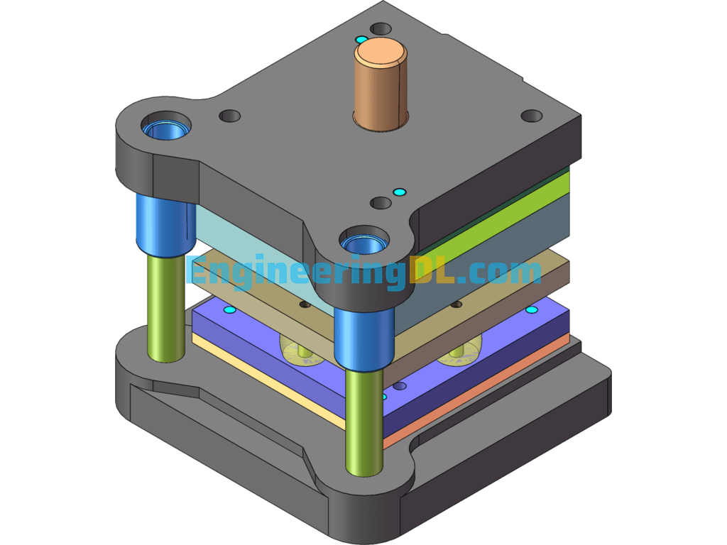 Power Receiver Composite Die Composite Die Design SolidWorks, AutoCAD, 3D Exported Free Download