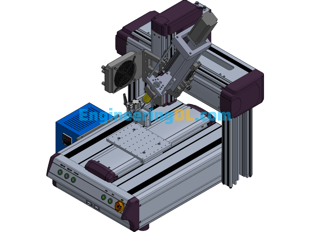 Push Glue Type Three-Axis Dispenser (CreoProE), 3D Exported Free Download
