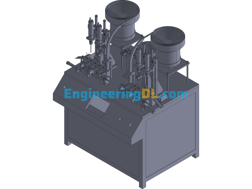 Socket Nut Punching Machine 3D Exported Free Download