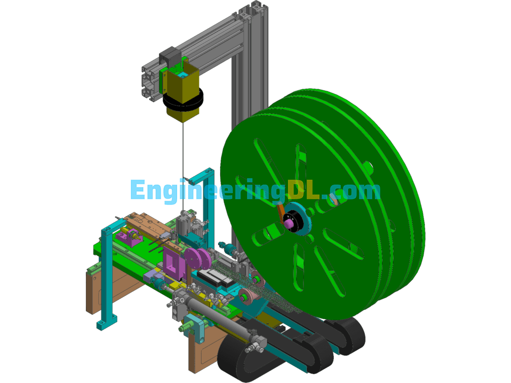 Pin Spreading Mechanism 3D Exported Free Download