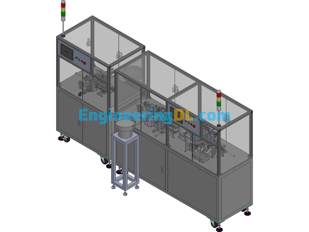 Pin Inspection Automation Equipment SolidWorks, 3D Exported Free Download