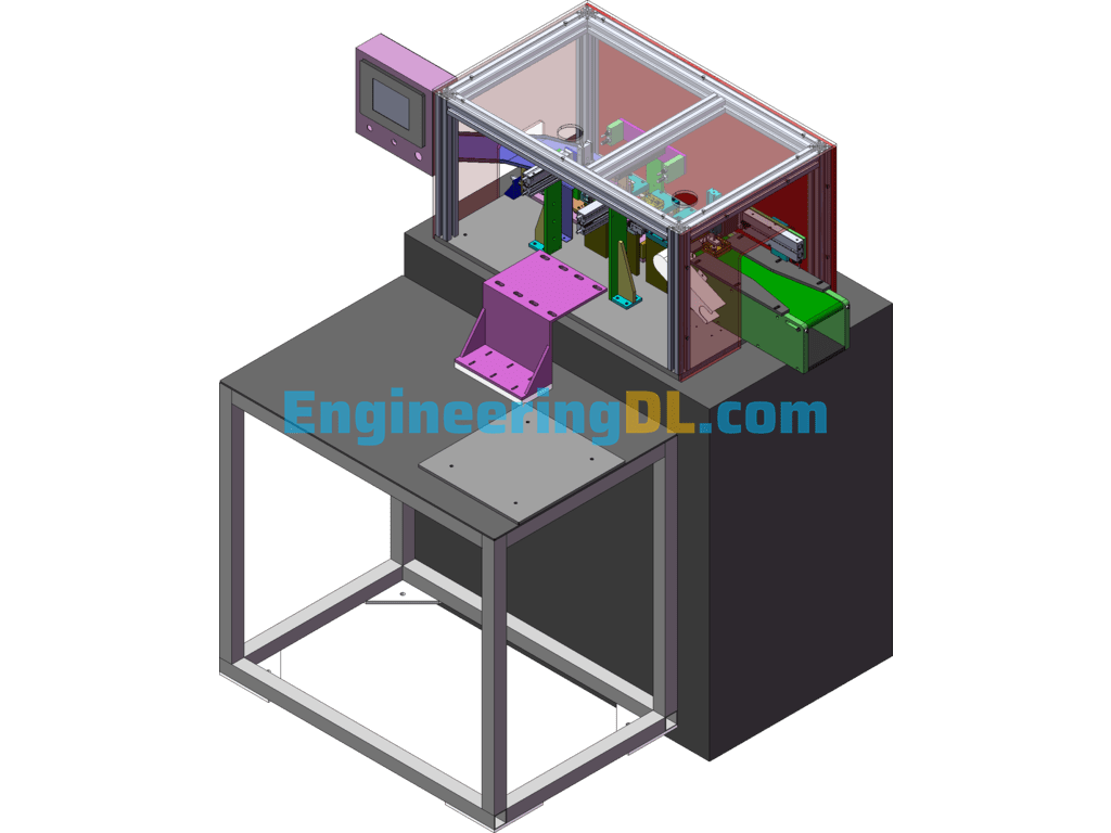 Automatic Pin Assembly Equipment SolidWorks, 3D Exported Free Download