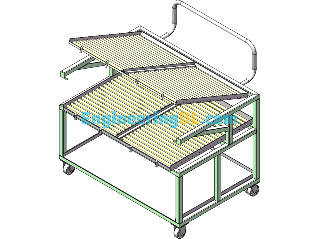 Handling Cart SolidWorks, 3D Exported Free Download