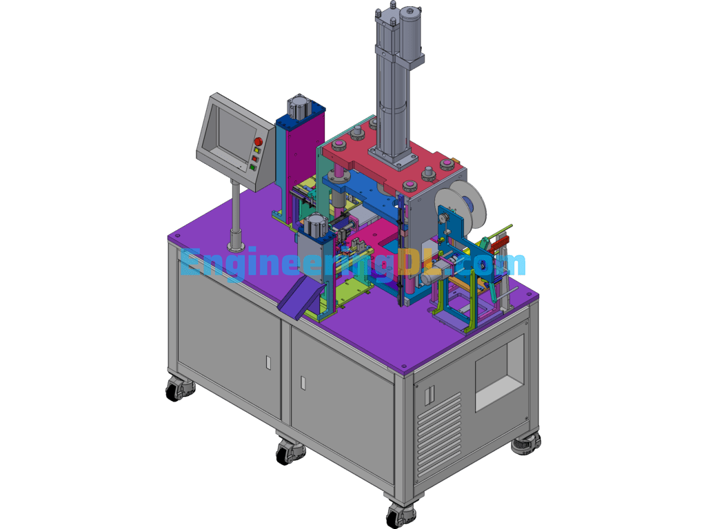 Die-Cutting Machine 3D Exported Free Download
