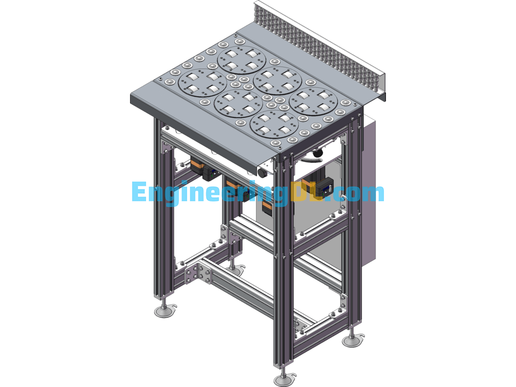 Pendulum Wheel Sorting Conveyor SolidWorks Free Download